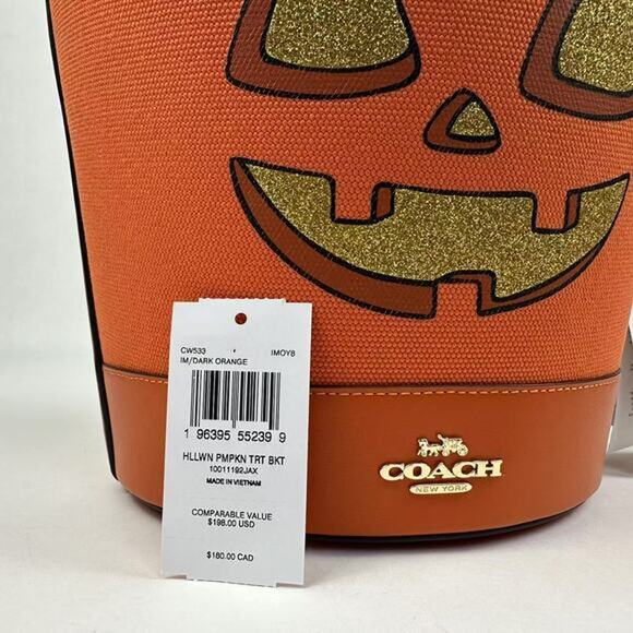 COACH CW533 Trick Or Treat Bucket With Halloween Pumpkin - Picture 8 of 8